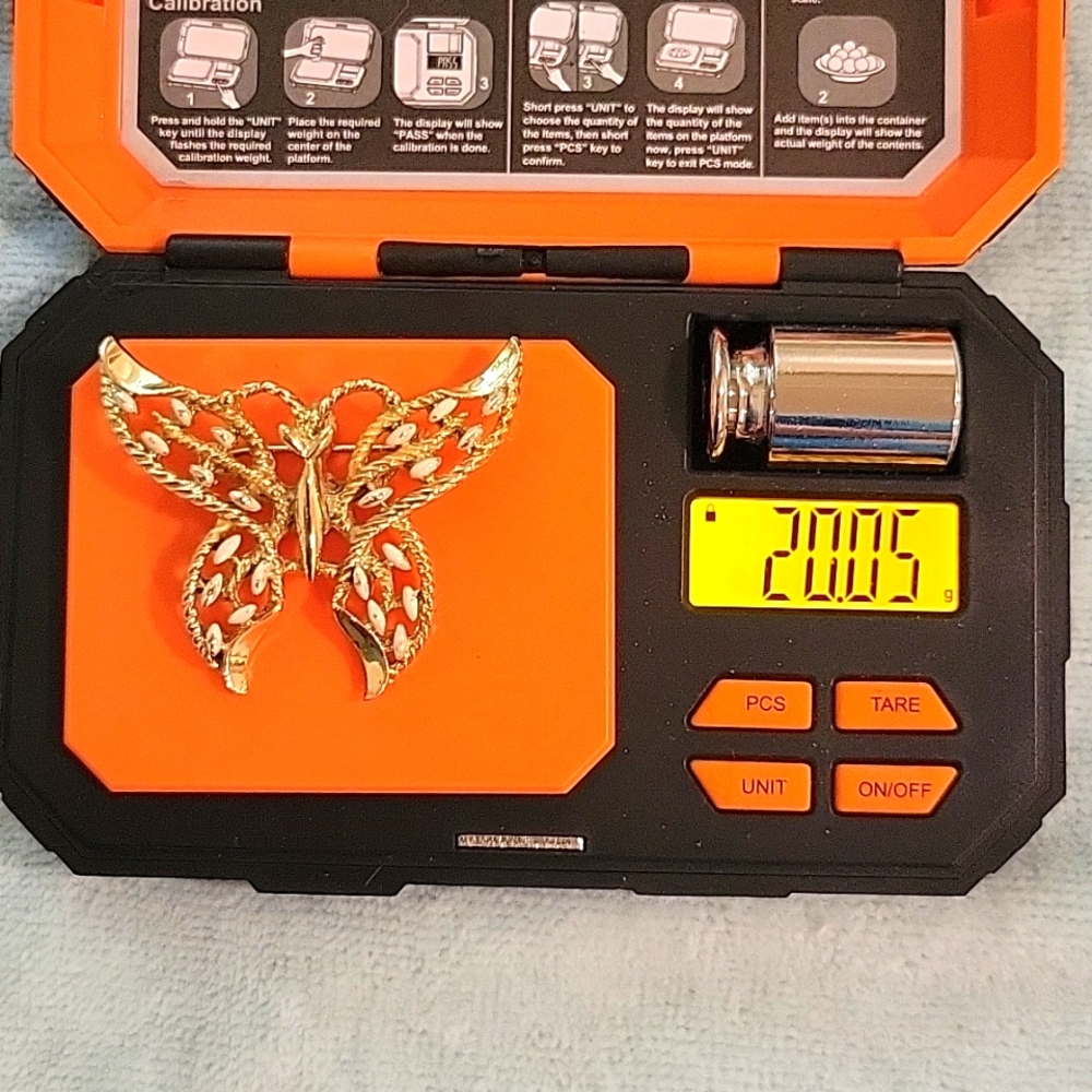 Vintage Gerry's Goldtone Butterfly Pin
